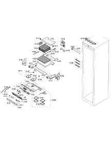Freezer Assy parts for Thermador Refrigerator T24IR70NSP/18 from AppliancePartsPros.com