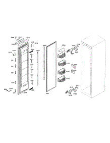 Door Assy parts for Thermador Refrigerator T24IR70NSP/26 from AppliancePartsPros.com