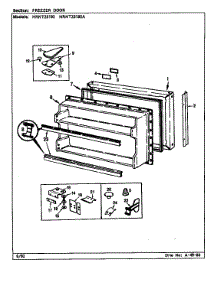 Freezer Door parts for Maytag Refrigerator HRNT23192/CF95A from AppliancePartsPros.com