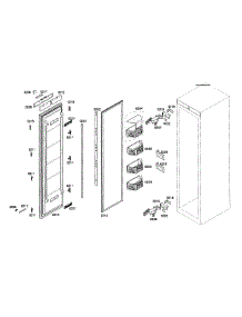 Door Assy parts for Thermador Refrigerator T24IR70NSP/34 from AppliancePartsPros.com