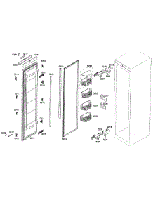 Door Assy parts for Thermador Refrigerator T24IR70NSP/35 from AppliancePartsPros.com