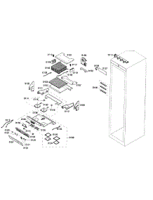 Freezer Assy parts for Thermador Refrigerator T24IR70NSP/35 from AppliancePartsPros.com