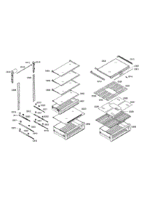 Shelves parts for Thermador Refrigerator T30IR70CSS-01 from AppliancePartsPros.com