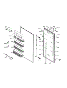 Refrigerator Door parts for Thermador Refrigerator T30IR70FSS-01 from AppliancePartsPros.com