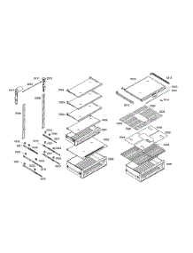 Shelves parts for Thermador Refrigerator T30IR70FSS-01 from AppliancePartsPros.com