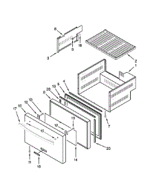 Lower Drawer Parts parts for Jenn-Air Refrigerator JUD24FCERS00 from AppliancePartsPros.com