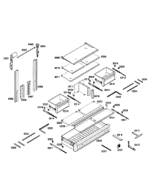 Shelf & Drawer Assy parts for Thermador Bottom-Mount Refrigerator T36IT71NNP/25 from AppliancePartsPros.com