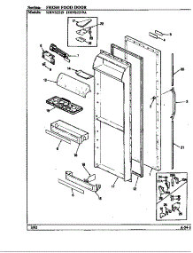 Fresh Food Door parts for Maytag Refrigerator HRNS2219A/BP32C from AppliancePartsPros.com