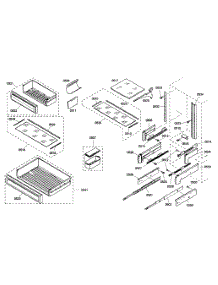 Shelfs parts for Thermador Bottom-Mount Refrigerator KBULT3665E01 from AppliancePartsPros.com