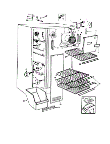 Freezer Compartment parts for Jenn-Air Side-By-Side Refrigerator JRS203-BQ01C from AppliancePartsPros.com