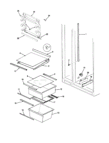 Shelves & Accessories parts for Jenn-Air Side-By-Side Refrigerator JRS203-BQ01C from AppliancePartsPros.com