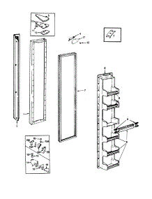 Freezer Door parts for Jenn-Air Side-By-Side Refrigerator JRS203-BQ01C from AppliancePartsPros.com
