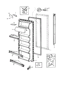 Fresh Food Door parts for Jenn-Air Side-By-Side Refrigerator JRS203-BQ01C from AppliancePartsPros.com