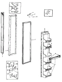 Freezer Door parts for Jenn-Air Side-By-Side Refrigerator JRS203B/MAQ01B from AppliancePartsPros.com
