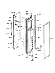 Door Assy 2 parts for Thermador Side-By-Side Refrigerator KBUIT4855E/01 from AppliancePartsPros.com