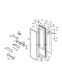 Door Assy 1 parts for Thermador Side-By-Side Refrigerator KBUIT4855E/01 from AppliancePartsPros.com