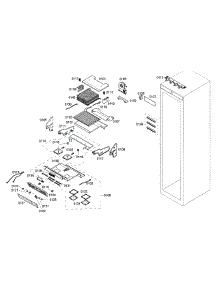 Freezer Assy parts for Thermador Refrigerator T24IR70NSP/27 from AppliancePartsPros.com