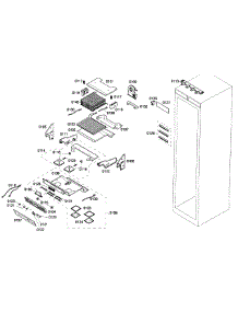 Freezer Assy parts for Thermador Refrigerator T24IR70NSP/33 from AppliancePartsPros.com