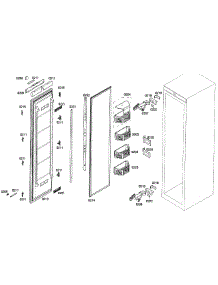 Door Assy parts for Thermador Refrigerator T24IR70NSP/33 from AppliancePartsPros.com