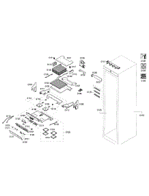Freezer Assy parts for Thermador Refrigerator T24IR70NSP/42 from AppliancePartsPros.com