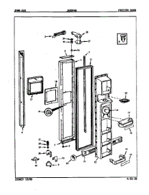 Freezer Door parts for Jenn-Air Side-By-Side Refrigerator JRSD245/9Q25A from AppliancePartsPros.com