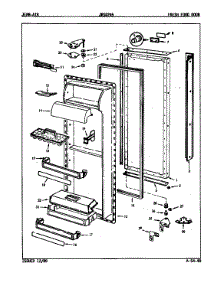 Fresh Food Door parts for Jenn-Air Side-By-Side Refrigerator JRSD245/9Q25A from AppliancePartsPros.com
