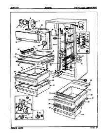 Fresh Food Compartment parts for Jenn-Air Side-By-Side Refrigerator JRSD245/9Q25A from AppliancePartsPros.com