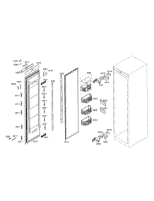 Refrigerator Door parts for Thermador Refrigerator T24IR70PSS-01 from AppliancePartsPros.com