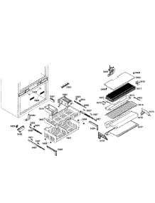 Shelfs Friger parts for Thermador Bottom-Mount Refrigerator T36IT71NNP/02 from AppliancePartsPros.com