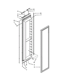 Freezer Door Parts parts for Jenn-Air Side-By-Side Refrigerator JS42NXFXDE00 from AppliancePartsPros.com