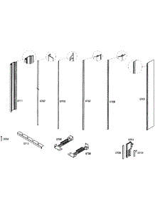 Framing parts for Thermador Bottom-Mount Refrigerator T36IT71NNP/06 from AppliancePartsPros.com