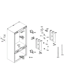 Cabinet 2 parts for Thermador Bottom-Mount Refrigerator T36IT71NNP/06 from AppliancePartsPros.com