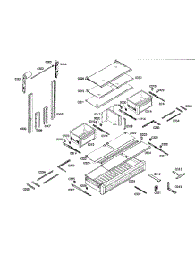 Shelf & Drawer Assy parts for Thermador Bottom-Mount Refrigerator T36IT71NNP/31 from AppliancePartsPros.com
