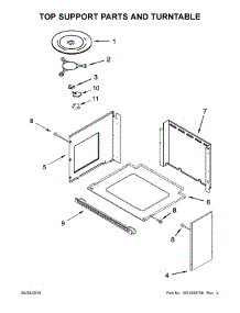 Top Support Parts And Turntable parts for Jenn-Air Wall Oven/Microwave Combo JMW2327WS02 from AppliancePartsPros.com