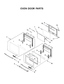 Oven Door Parts parts for Jenn-Air Wall Oven/Microwave Combo JMW3430DS02 from AppliancePartsPros.com