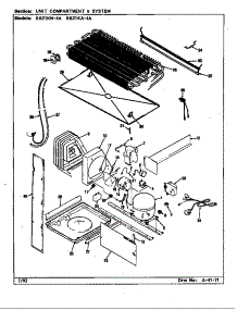 Unit Compartment & System (Rb21ka-4A / Cg83a) (Rb21kn-4A / Cg82a) parts for Magic Chef Top-Mount Refrigerator RB21KN-4A/CG83A from AppliancePartsPros.com