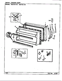 Freezer Door parts for Magic Chef Top-Mount Refrigerator RB21KN-4A/CG83A from AppliancePartsPros.com