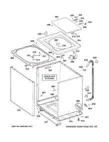Cabinet, Cover & Front Panel parts for Hot Point Top-Load Washer HSWP1000M3WW from AppliancePartsPros.com