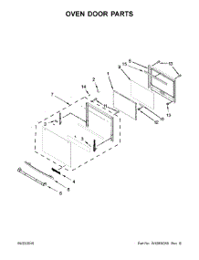 Oven Door Parts parts for Jenn-Air Wall Oven/Microwave Combo JMW3430DP01 from AppliancePartsPros.com