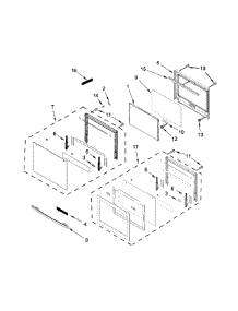 Oven Door Parts parts for Jenn-Air Wall Oven/Microwave Combo JMW2427DB01 from AppliancePartsPros.com