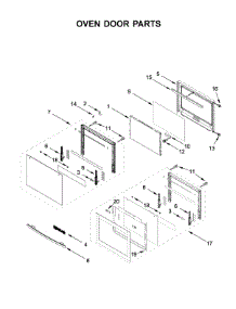 Oven Door Parts parts for Jenn-Air Wall Oven/Microwave Combo JMW2427DS03 from AppliancePartsPros.com