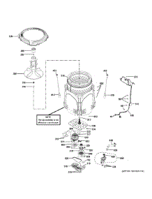 Tub & Motor parts for Hot Point Washer HTW240ASK4WS from AppliancePartsPros.com