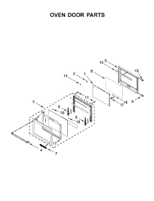 Oven Door Parts parts for Jenn-Air Wall Oven/Microwave Combo JMW3430DP03 from AppliancePartsPros.com