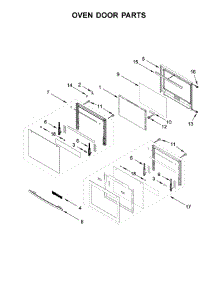 Oven Door Parts parts for Jenn-Air Wall Oven/Microwave Combo JMW2427DB02 from AppliancePartsPros.com