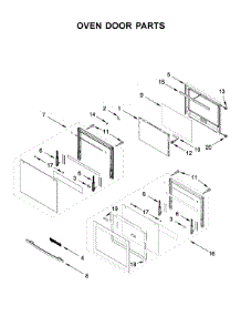 Oven Door Parts parts for Jenn-Air Wall Oven/Microwave Combo JMW2430DB03 from AppliancePartsPros.com