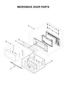 Microwave Door Parts parts for Jenn-Air Wall Oven/Microwave Combo JMW2430DB03 from AppliancePartsPros.com