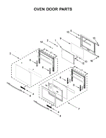 Oven Door Parts parts for Jenn-Air Wall Oven/Microwave Combo JMW3430DB03 from AppliancePartsPros.com
