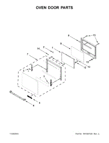 Oven Door Parts parts for Jenn-Air Wall Oven/Microwave Combo JMW3430HP00 from AppliancePartsPros.com