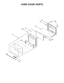 Oven Door Parts parts for Jenn-Air Wall Oven/Microwave Combo JMW3430HS00 from AppliancePartsPros.com