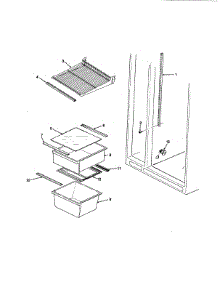 Shelves & Accessories parts for Magic Chef Side-By-Side Refrigerator RC20LA-2AD-BU01A from AppliancePartsPros.com